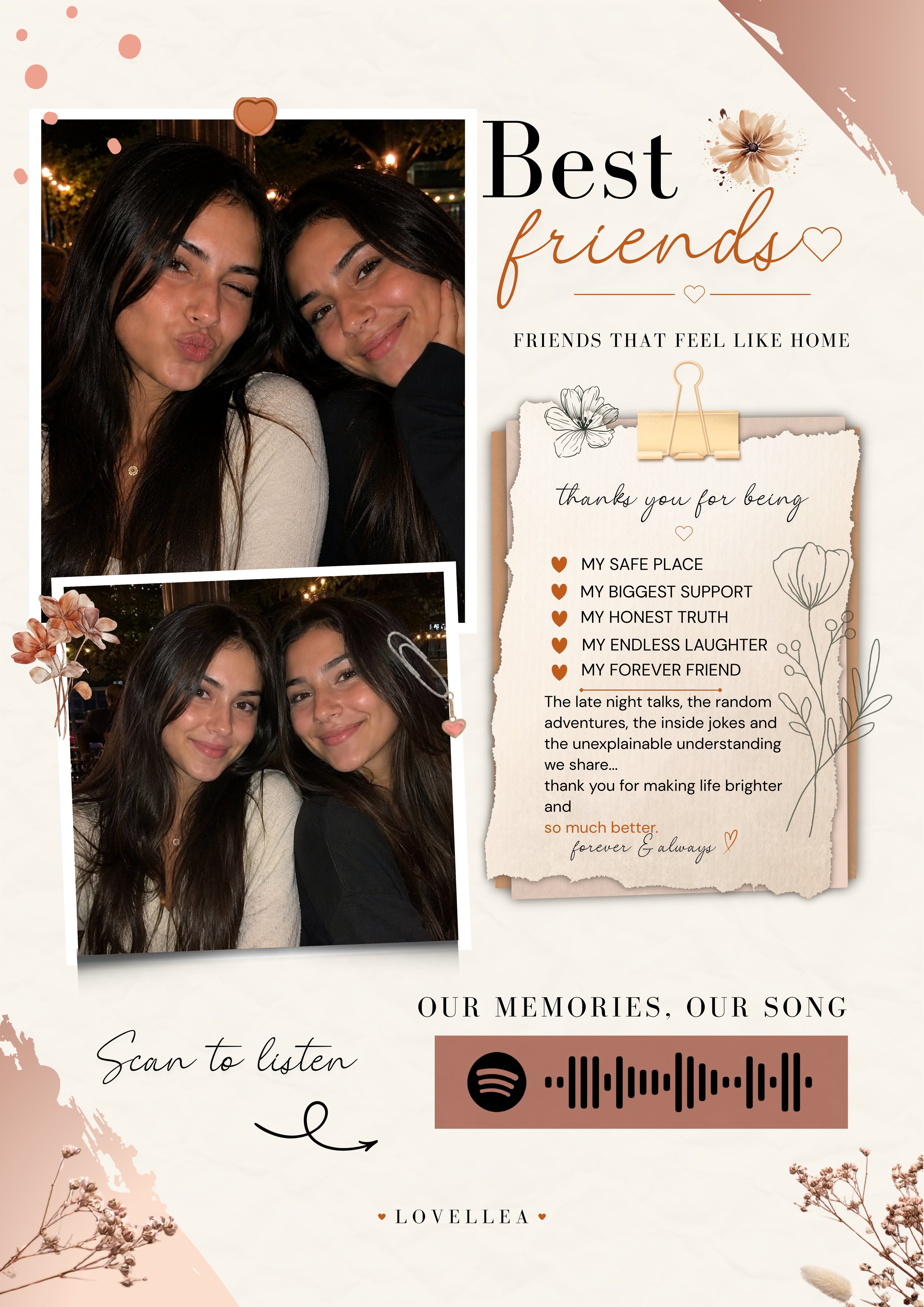 Best Friend song keepsake
