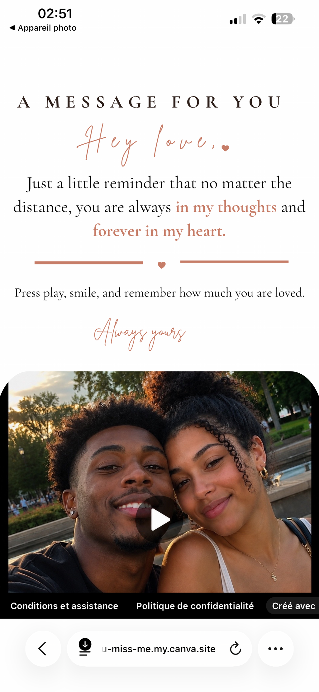 A Little Piece of Us Keepsake